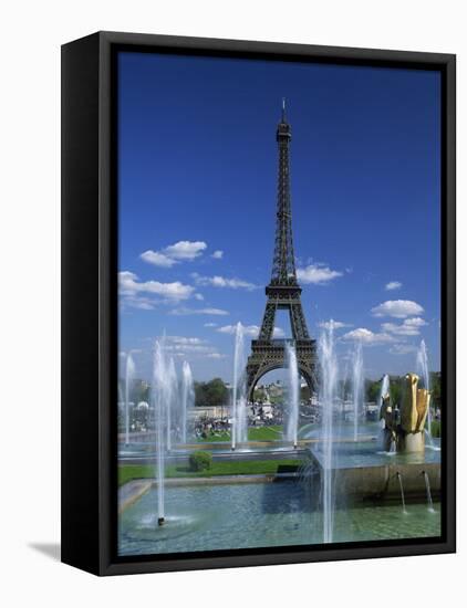 Eiffel Tower with Water Fountains, Paris, France, Europe-Nigel Francis-Framed Premier Image Canvas