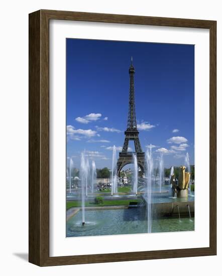 Eiffel Tower with Water Fountains, Paris, France, Europe-Nigel Francis-Framed Photographic Print