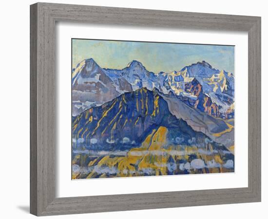 Eiger, Moench and Jungfrau in the Sun-Ferdinand Hodler-Framed Giclee Print