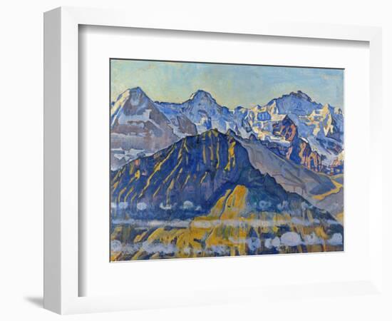 Eiger, Moench and Jungfrau in the Sun-Ferdinand Hodler-Framed Giclee Print