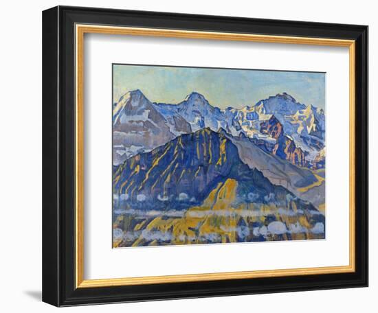 Eiger, Moench and Jungfrau in the Sun-Ferdinand Hodler-Framed Giclee Print