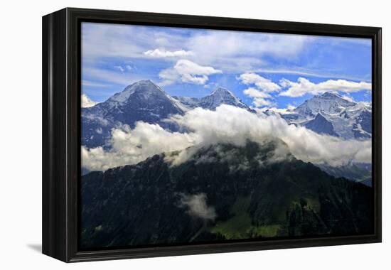 Eiger, Monch and Jungfrau, seen from Schynige Platte, Bernese Oberland, Canton of Bern, Switzerland-Hans-Peter Merten-Framed Premier Image Canvas