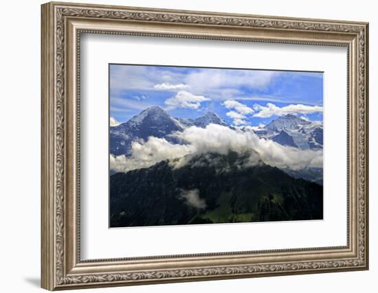 Eiger, Monch and Jungfrau, seen from Schynige Platte, Bernese Oberland, Canton of Bern, Switzerland-Hans-Peter Merten-Framed Photographic Print