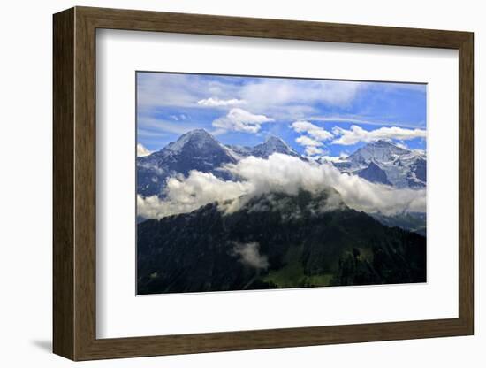 Eiger, Monch and Jungfrau, seen from Schynige Platte, Bernese Oberland, Canton of Bern, Switzerland-Hans-Peter Merten-Framed Photographic Print