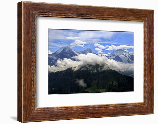 Eiger, Monch and Jungfrau, seen from Schynige Platte, Bernese Oberland, Canton of Bern, Switzerland-Hans-Peter Merten-Framed Photographic Print