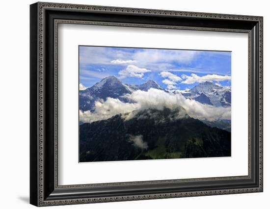 Eiger, Monch and Jungfrau, seen from Schynige Platte, Bernese Oberland, Canton of Bern, Switzerland-Hans-Peter Merten-Framed Photographic Print