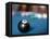 Eight ball on pool table-null-Framed Premier Image Canvas