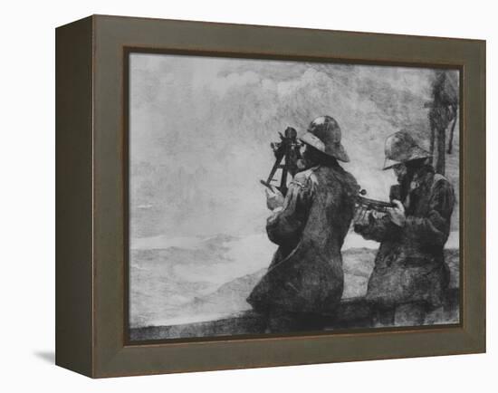 Eight Bells, 1887 (Etching on Parchment)-Winslow Homer-Framed Premier Image Canvas