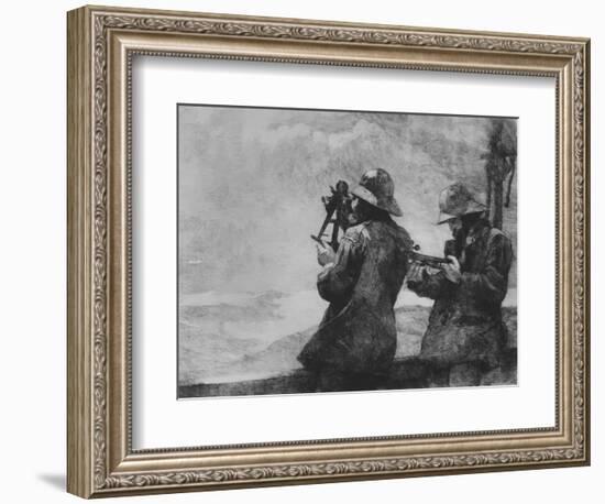 Eight Bells, 1887 (Etching on Parchment)-Winslow Homer-Framed Giclee Print