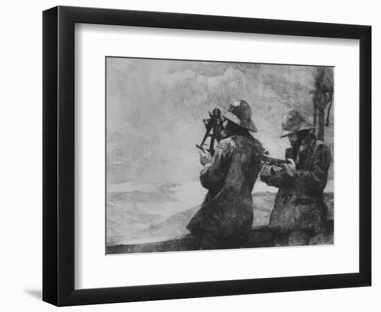 Eight Bells, 1887 (Etching on Parchment)-Winslow Homer-Framed Giclee Print