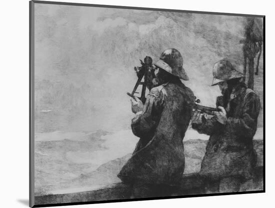 Eight Bells, 1887 (Etching on Parchment)-Winslow Homer-Mounted Giclee Print