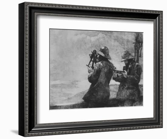 Eight Bells, 1887 (Etching on Parchment)-Winslow Homer-Framed Giclee Print