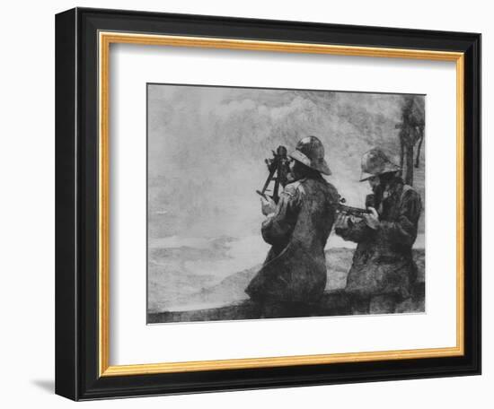 Eight Bells, 1887 (Etching on Parchment)-Winslow Homer-Framed Giclee Print