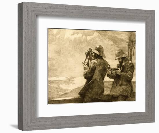 Eight Bells, 1887 (Etching)-Winslow Homer-Framed Giclee Print