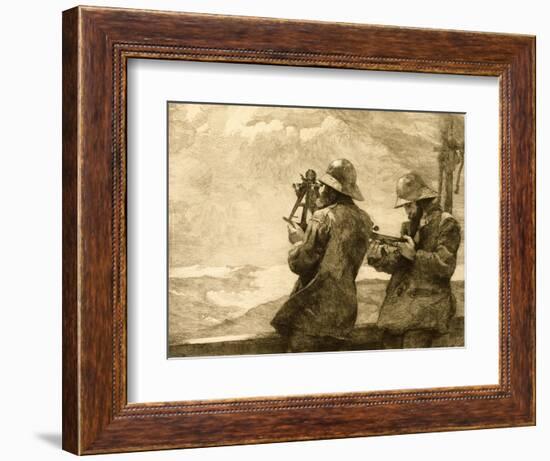 Eight Bells, 1887 (Etching)-Winslow Homer-Framed Giclee Print