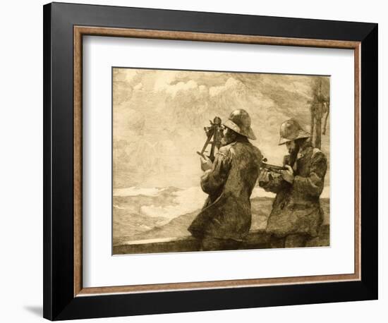 Eight Bells, 1887 (Etching)-Winslow Homer-Framed Giclee Print