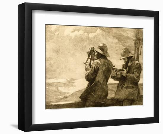 Eight Bells, 1887 (Etching)-Winslow Homer-Framed Giclee Print