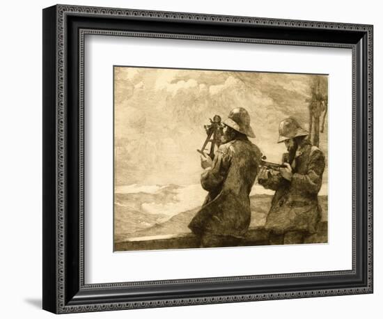 Eight Bells, 1887 (Etching)-Winslow Homer-Framed Giclee Print