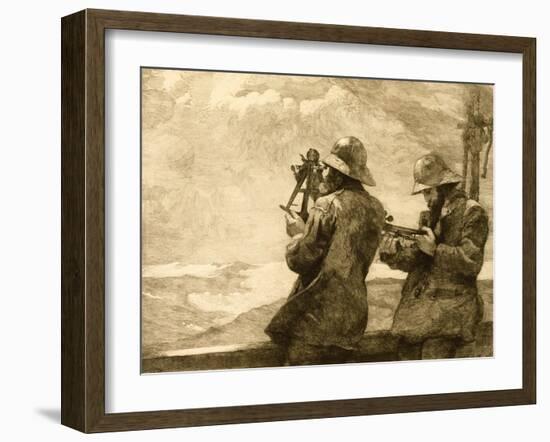 Eight Bells, 1887 (Etching)-Winslow Homer-Framed Giclee Print