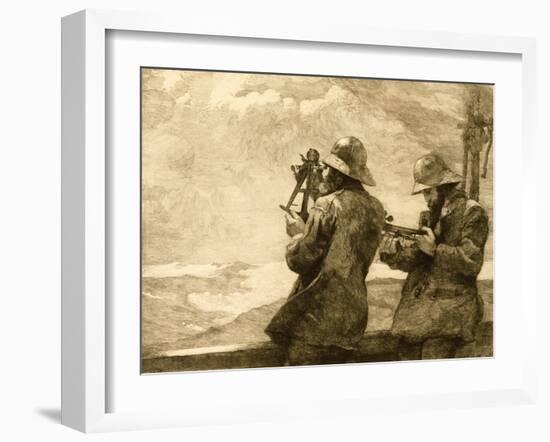 Eight Bells, 1887 (Etching)-Winslow Homer-Framed Giclee Print