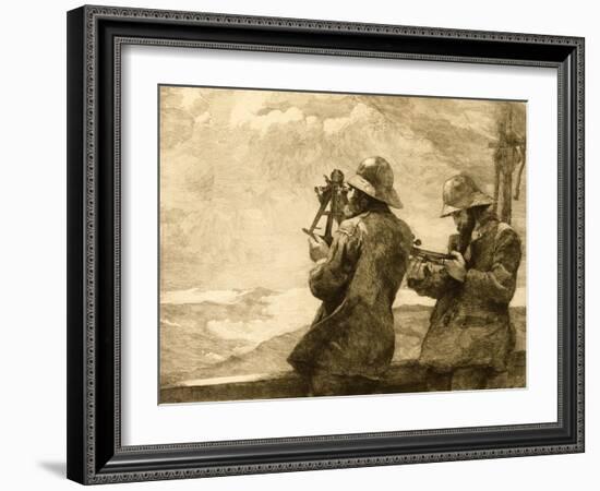 Eight Bells, 1887 (Etching)-Winslow Homer-Framed Giclee Print