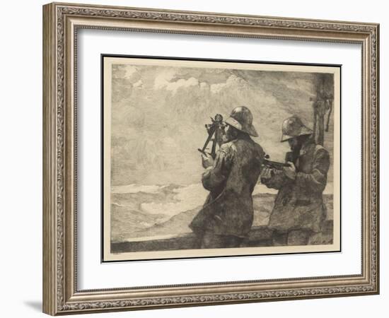 Eight Bells, 1887, Probably Printed C.1940 (Etching)-Winslow Homer-Framed Giclee Print