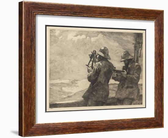 Eight Bells, 1887, Probably Printed C.1940 (Etching)-Winslow Homer-Framed Giclee Print