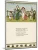 Eight Children Carrying Flowers-Kate Greenaway-Mounted Art Print