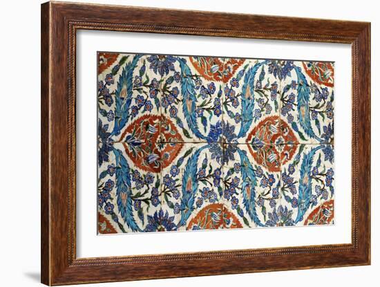 Eight Composite Iznik Polychrome Square Tiles, circa 1575-null-Framed Giclee Print