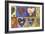 Eight Flat Hearts-Jill Mayberg-Framed Giclee Print