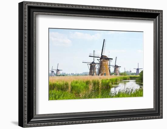 Eight from the Nineteen Windmills in Kinderdijk-Colette2-Framed Photographic Print