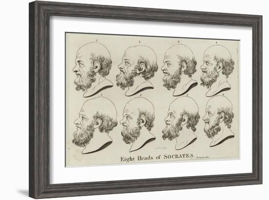 Eight Heads of Socrates-null-Framed Giclee Print