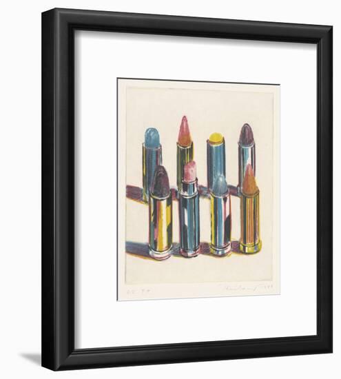 Eight Lipsticks, 1988-Wayne Thiebaud-Framed Art Print