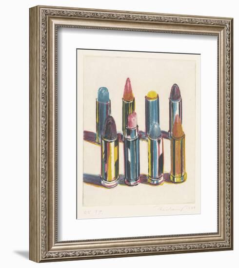 Eight Lipsticks, 1988-Wayne Thiebaud-Framed Art Print