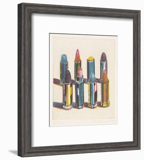 Eight Lipsticks, 1988-Wayne Thiebaud-Framed Art Print