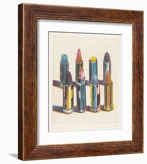 Eight Lipsticks, 1988-Wayne Thiebaud-Framed Art Print