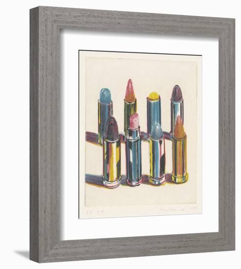 Eight Lipsticks, 1988-Wayne Thiebaud-Framed Art Print