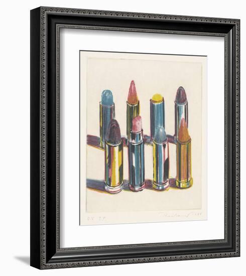 Eight Lipsticks, 1988-Wayne Thiebaud-Framed Art Print