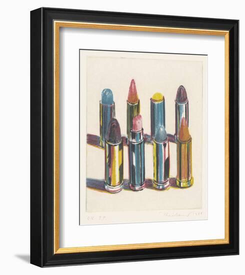 Eight Lipsticks, 1988-Wayne Thiebaud-Framed Art Print