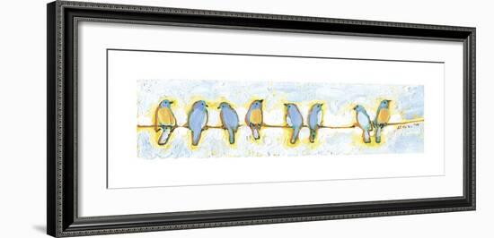 Eight Little Bluebirds-Jennifer Lommers-Framed Giclee Print