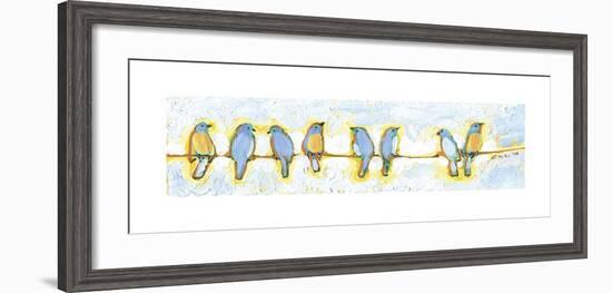 Eight Little Bluebirds-Jennifer Lommers-Framed Giclee Print