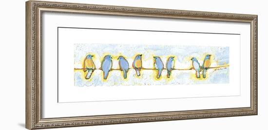 Eight Little Bluebirds-Jennifer Lommers-Framed Giclee Print