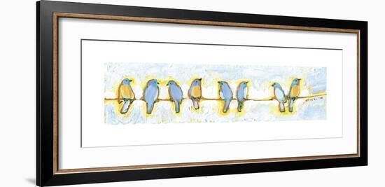 Eight Little Bluebirds-Jennifer Lommers-Framed Giclee Print