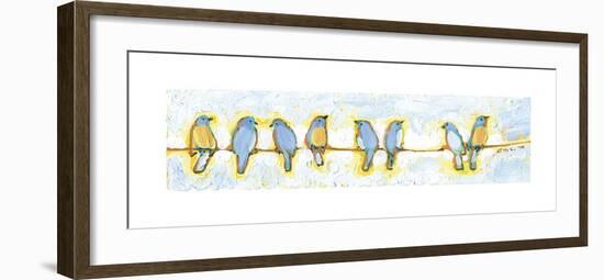 Eight Little Bluebirds-Jennifer Lommers-Framed Giclee Print