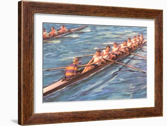 Eight-Man Rowing-null-Framed Art Print
