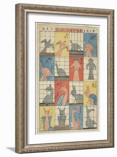 Eight Shadow Figures, C. 1842-Utagawa Hiroshige-Framed Giclee Print