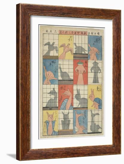 Eight Shadow Figures, C. 1842-Utagawa Hiroshige-Framed Giclee Print