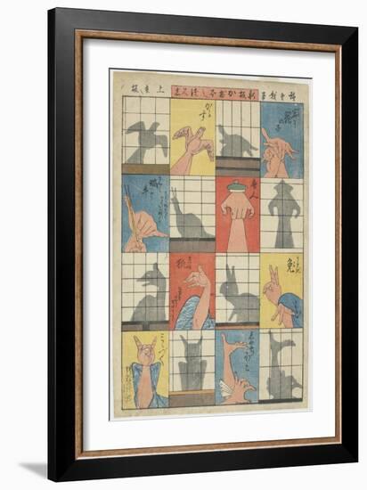 Eight Shadow Figures, C. 1842-Utagawa Hiroshige-Framed Giclee Print