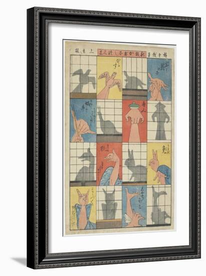 Eight Shadow Figures, C. 1842-Utagawa Hiroshige-Framed Giclee Print