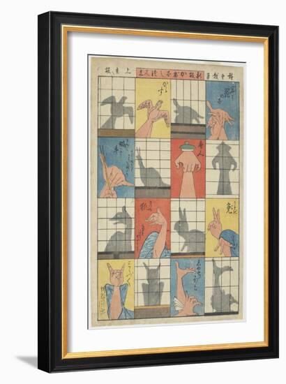 Eight Shadow Figures, C. 1842-Utagawa Hiroshige-Framed Giclee Print